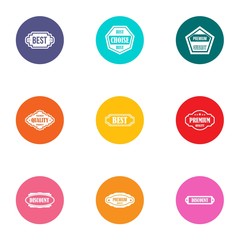 Poster - Best prize icons set. Flat set of 9 best prize vector icons for web isolated on white background