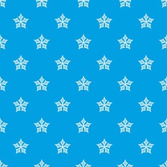 Poster - Convex star pattern vector seamless blue repeat for any use