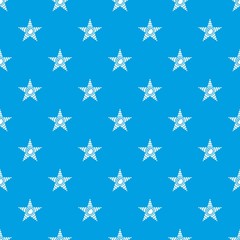 Poster - Star moon pattern vector seamless blue repeat for any use