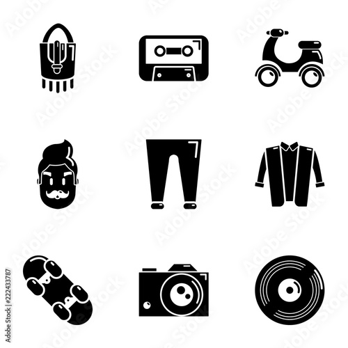 Photo  Beat icons set