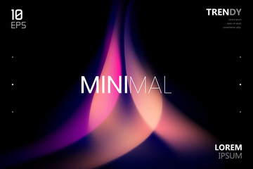Wall Mural - Trendy Fluid Gradient Shape Background. Abstract Watercolor Backdrop. Color Flow Design
