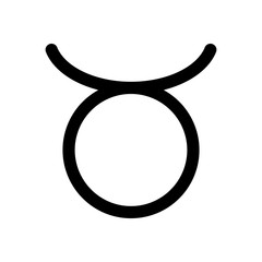 Poster - Astrological sign. Taurus simple icon. Black on white background