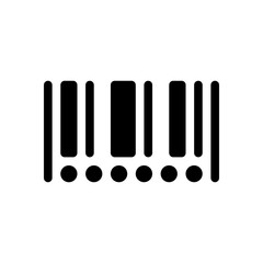 Poster - Barcode icon. Circles instead of numbers. Black on white background