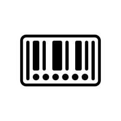 Poster - Barcode label icon. Circles instead of numbers. Black on white background