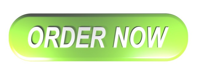 Leinwandbilder - Green rounded rectangle push button ORDER NOW - 3D rendering