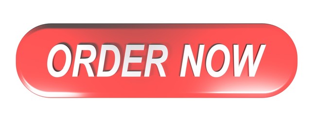 Leinwandbilder - Red rounded rectangle push button ORDER NOW - 3D rendering