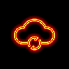 Poster - outline update simple cloud icon. linear symbol with thin outlin