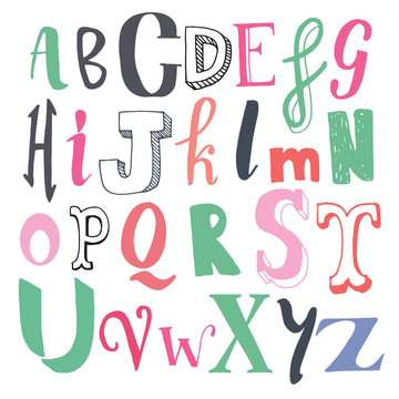 Vector hand drawn funky decorative font for your design. Brush ink inscription for photo overlays, typography greeting card or t-shirt print, flyer, poster design, home decor and for web.