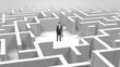 © ra2 studio - Young businessman standing in a middle of a 3D maze