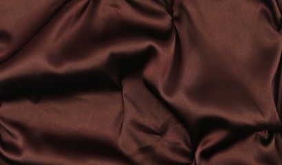 chocolate-colored satin, drapery, textile background