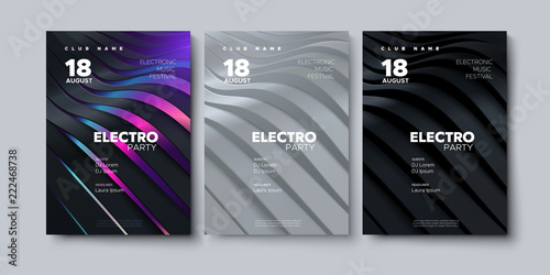 Cuadros en Lienzo Electronic music festival advertising poster