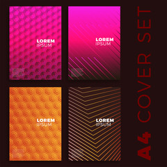 Fototapete - Minimal covers design Colorful Future patterns.