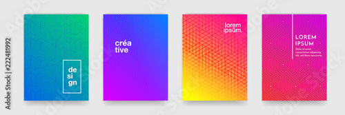 Fotografía Abstract geometric pattern background with line texture for business brochure cover design
