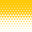 Abstract yellow and white triangle halftone pattern background. Vector seamless pattern of irregular mosaic color transition for modern trend background design