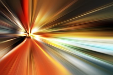 Colorful abstract speed lines texture background, radial motion blur / zooming effect (High-resolution 2D CG rendering illustration)