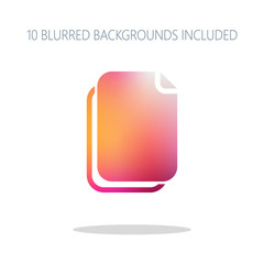 Poster - document simple icon. Colorful logo concept with simple shadow o