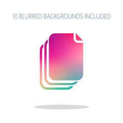 Poster - document. simple silhouette. Colorful logo concept with simple s