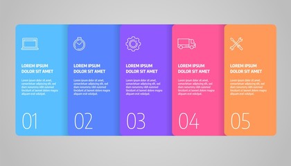 Poster - business concept with steps or processes. infographics design vector and marketing icons can be used