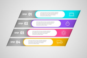 Poster - business concept with steps or processes. infographics design vector and marketing icons can be used