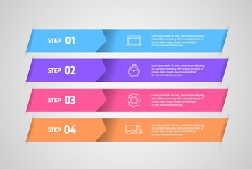Poster - business concept with steps or processes. infographics design vector and marketing icons can be used