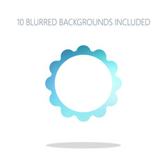 Poster - sun. simple icon. Colorful logo concept with simple shadow on wh