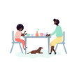 © madiwaso - Single black father and son african americans eating breakfast at table