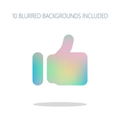 Poster - Simple like icon. Social symbol. Colorful logo concept with simp