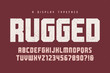 © rikkyal - Rugged vector heavy display typeface, font, uppercase letters an