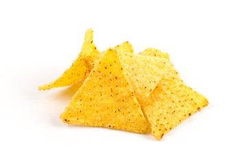 Salted corn snack nachos chips