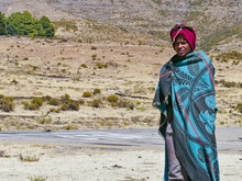 In The African Kingdom Of Lesotho, The Basotho People Wear Traditional Tribal Blankets On Special Occasions.