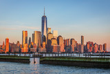 Fototapeta Nowy Jork - View to Manhattan Skyline from New Jersey, USA