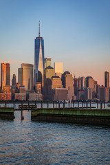 Poster - View to Manhattan Skyline from New Jersey, USA