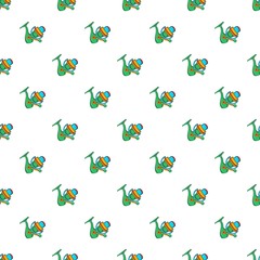 Poster - reel on rod pattern. cartoon illustration of reel on rod vector pattern for web