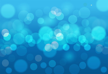 vector abstract blue sky background with blur bokeh light effect