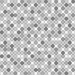 Leinwandbilder - White and gray octagon abstract background. Seamless mosaic vector pattern. Grunge overlay texture random lines. Vector illustration