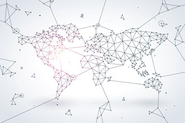 Aufkleber - Edge and vertex of world connection