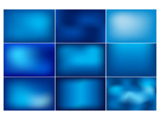 Leinwandbilder - Abstract blue blur color gradient background for graphic design. Vector illustration.