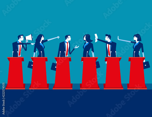 Fotografía Politicians participating in political debate