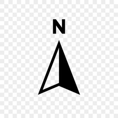 Fototapete - North arrow icon N direction vector point symbol