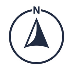 Poster - north arrow icon n direction vector point symbol
