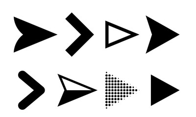 Fototapete - Arrow icons vector direction pointers symbols