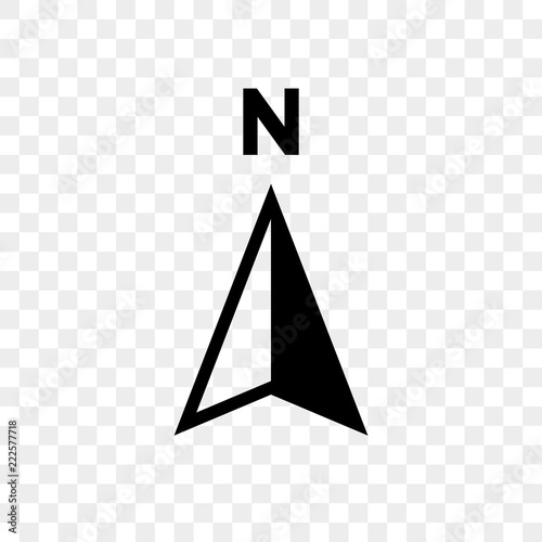 Cuadros en Lienzo North arrow icon N direction vector point symbol
