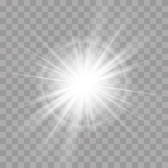Wall Mural - light rays flash sun star radiance shine effect