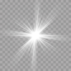 Wall Mural - light rays flash effect of sun star shine radiance