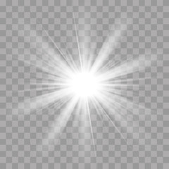 Wall Mural - light rays flash sun star shine radiance effect