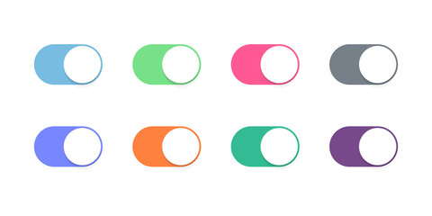 Poster - toggle button switch slider web ui vector icons