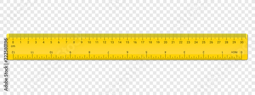 Fotomural Ruler centimeter and inches double side scale