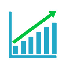 Poster - Growth graph business chart vector bar diagram