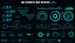 © PALERM089 - HUD Set elements target. Futuristic blue virtual graphic touch user interface, target