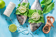 Preparing whole fish with lime and horseradish leaves